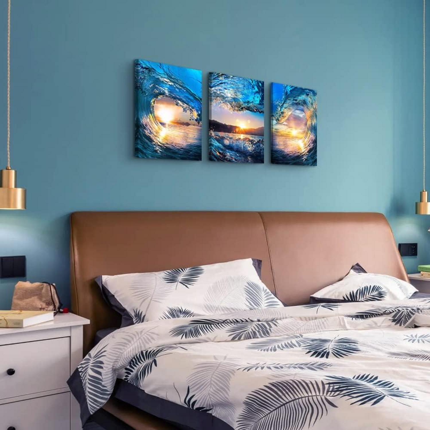 Sonnenaufgänge Wellen wohnzimmer büros blaue gewand Strandbilder