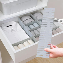 16-teiliges Verstellbares Schubladenteiler System Weiß DIY Grau