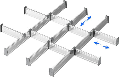 Schubladentrenner Organizer Aluminiumlegierung Ordnungssystem
