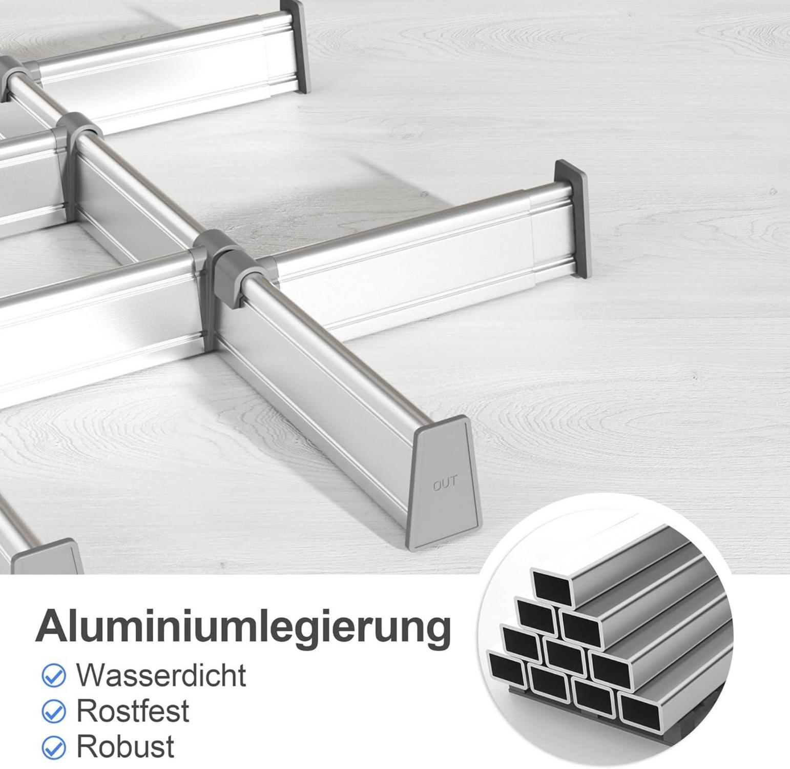 niffgaff Schubladentrenner Aluminiumlegierung Organizer Büro Küche Werkzeugraum