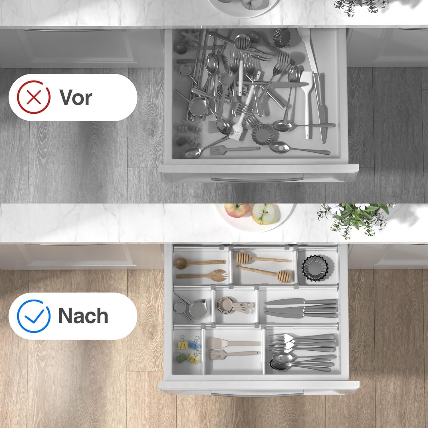 Schubladen Organizer Aluminiumlegierung verstellbar Büro Küche