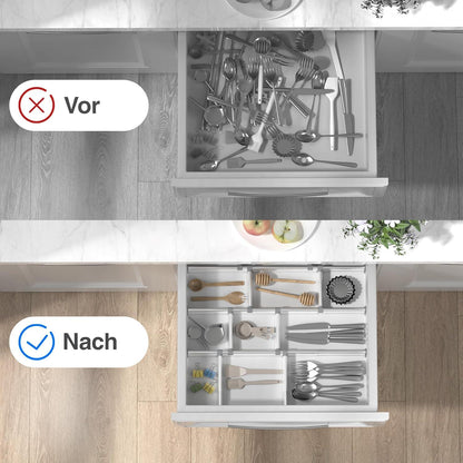 Schubladen Organizer Aluminiumlegierung verstellbar Büro Küche