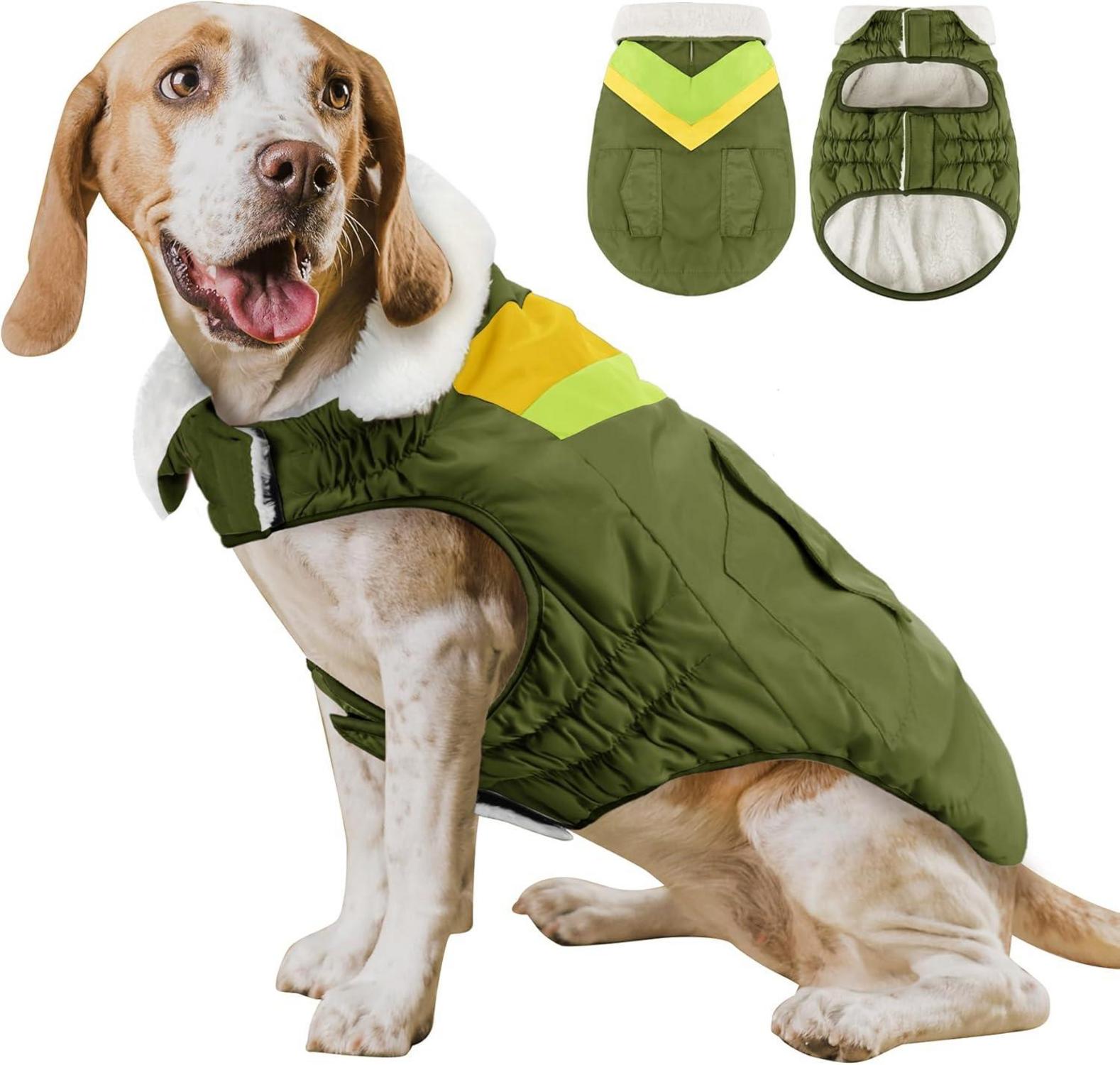 Hundemantel Warme Hundejacke Winter Baumwolle Klettverschluss