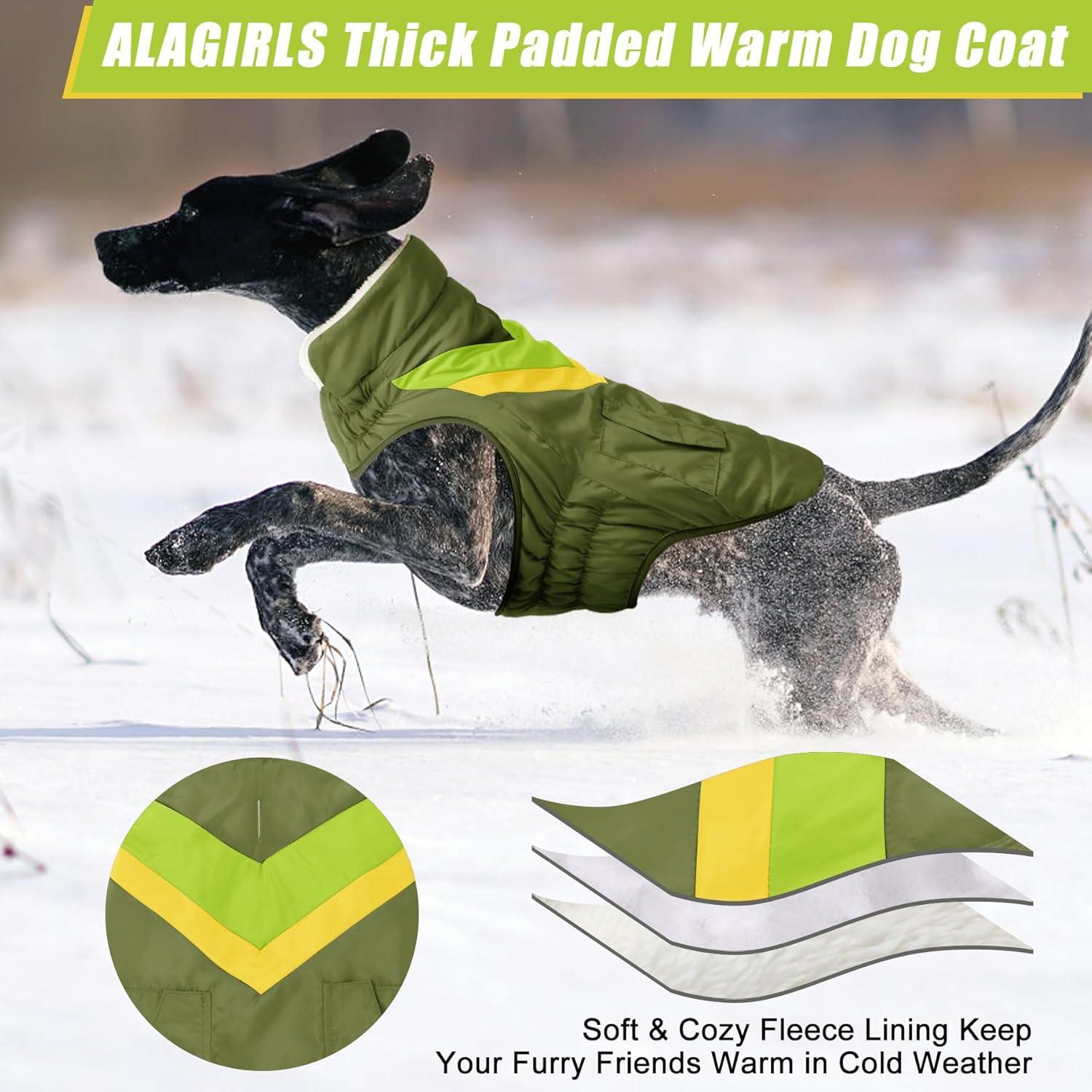 Hundemantel Winter Hundemantel Große Hunde Warme Baumwolle XXXL Armygrün