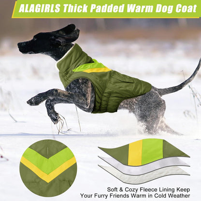 Hundemantel Winter Hundemantel Große Hunde Warme Baumwolle XXXL Armygrün