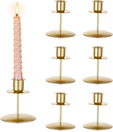 Kerzenständer Gold für Hochzeit und Weihnachtsdekoration 6 Stück 9cm