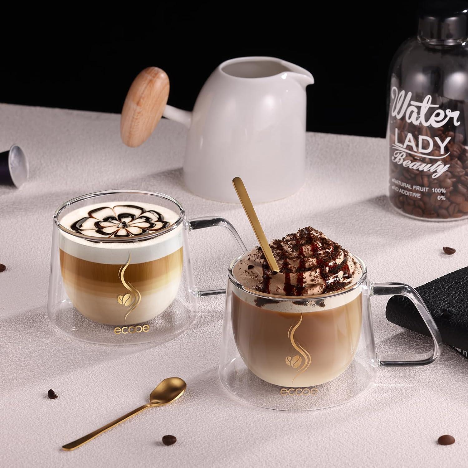 Doppelwandige Kaffeegläser 350ml Latte Macchiato Borosilikatglas 2er Set