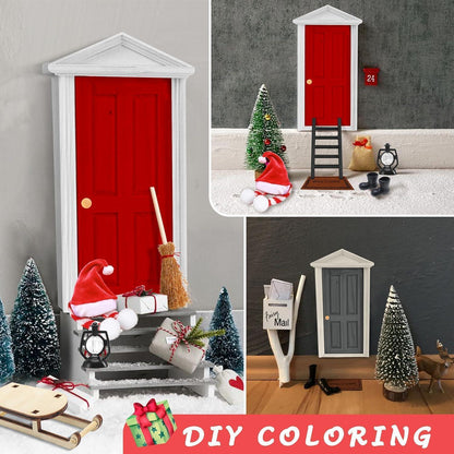 Elfentür Weihnachtsdeko Set - Miniatur Wichtel