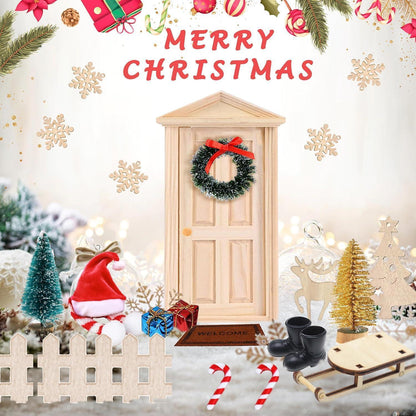 Elfentür Weihnachtsdeko Set - Miniatur Wichtel