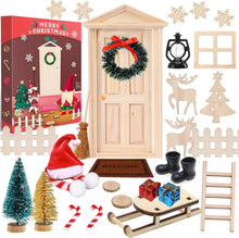 Elfentür Weihnachten Set 29-teilig Miniatur Gartendeko