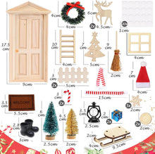 Elfentür Weihnachtsdeko Set - Miniatur Wichtel