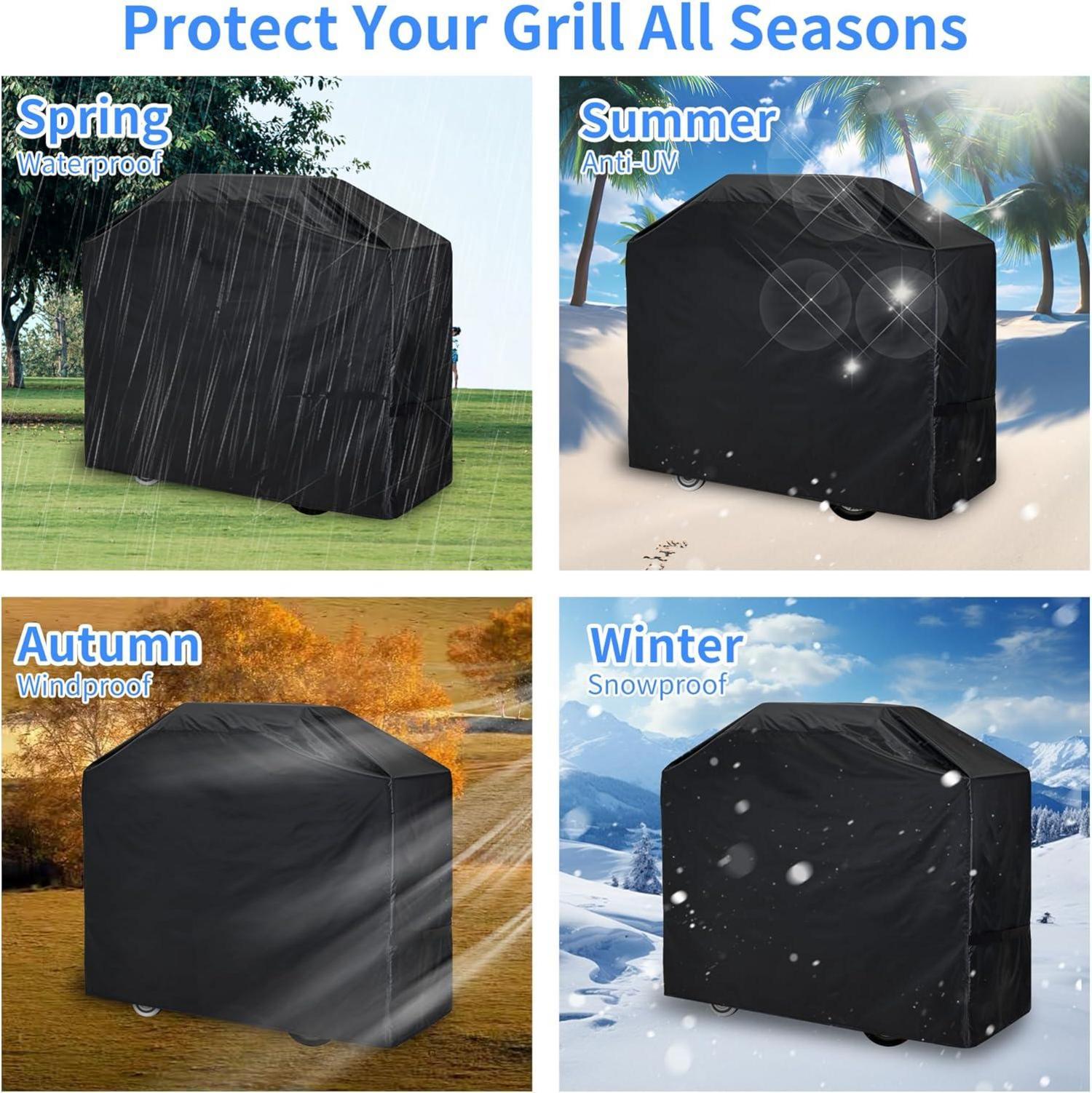 Grillabdeckung Gasgrill 420D Oxford-Stoff UV-Beständig 190x71x117 cm