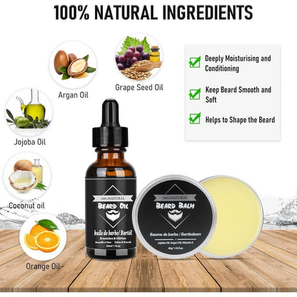 11 in 1 Bartwachstumsset Männer Geschenke Bartpflege Set