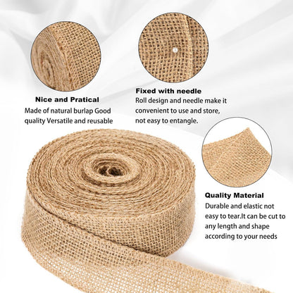 Juteband 4cm Breit Burlap Vintage Geschenkband 10M