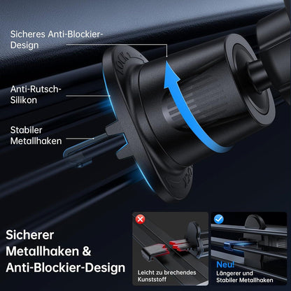 MagSafe Auto Handyhalterung Schwarz Magnet Lüftung KFZ iPhone 15 14 13