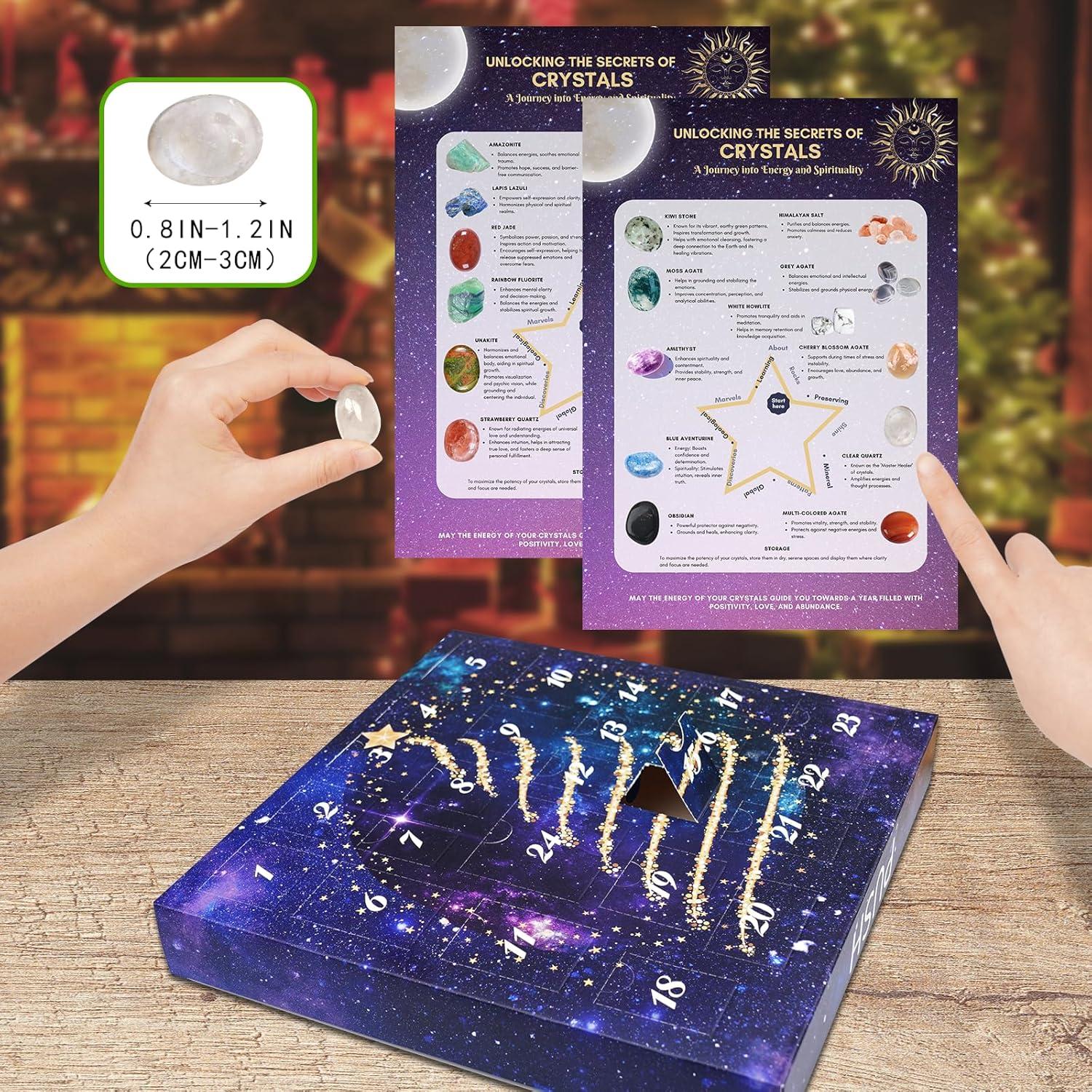 Edelstein Adventskalender 2024 | 24 Tage Weihnachten Countdown