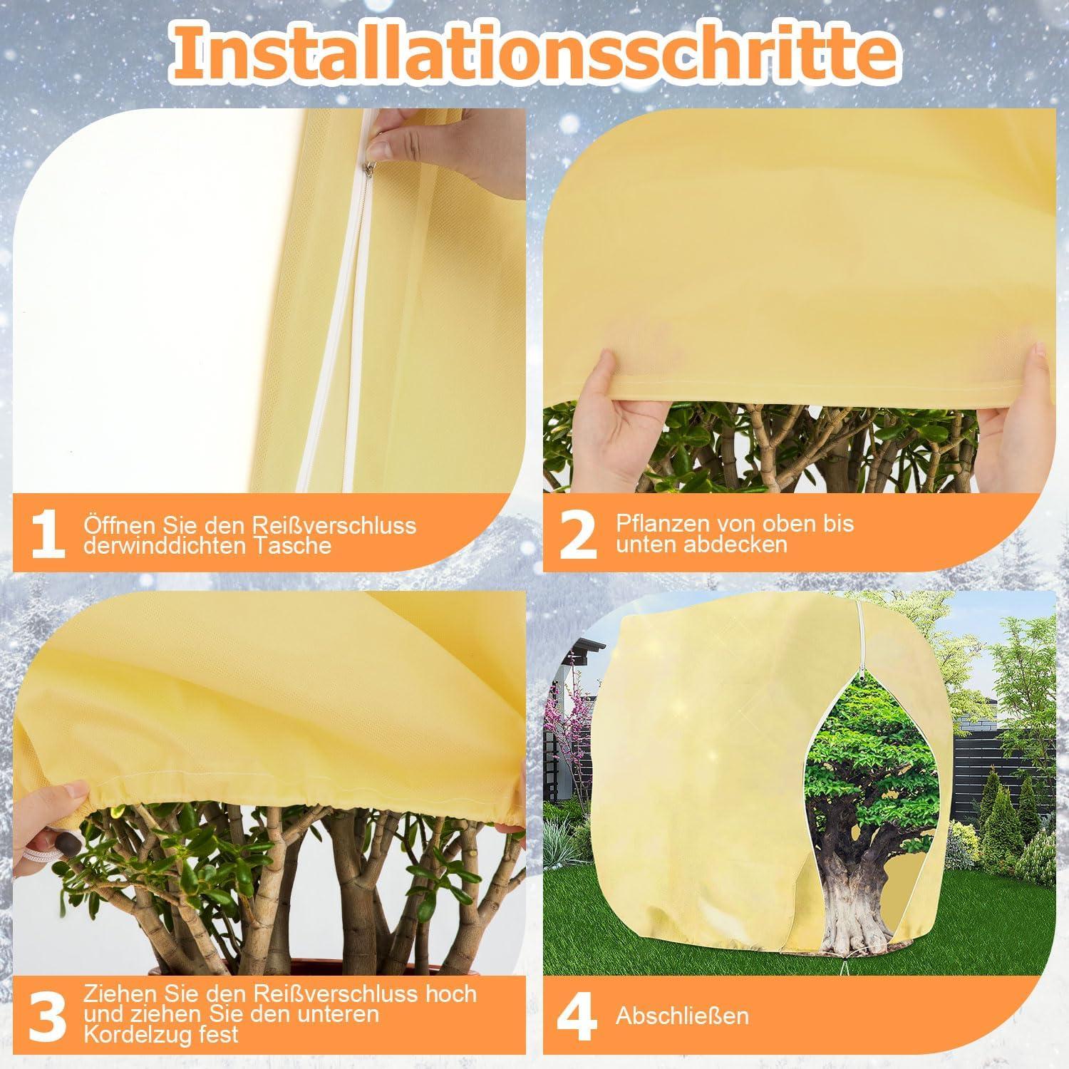 XXL Winterschutz Pflanzen 250x360cm Frostschutz Kübelpflanzen Palmen