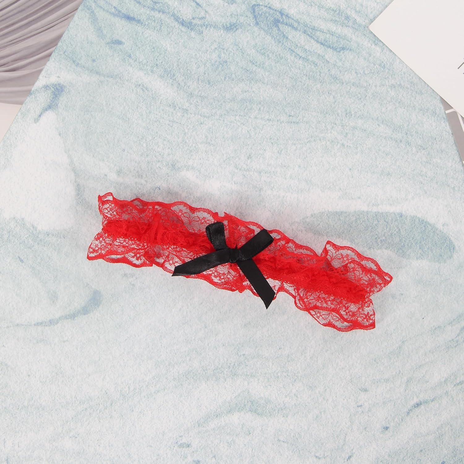 ohyeahlady Spitze Strumpfband Hochzeit 2er Pack One Size Rot