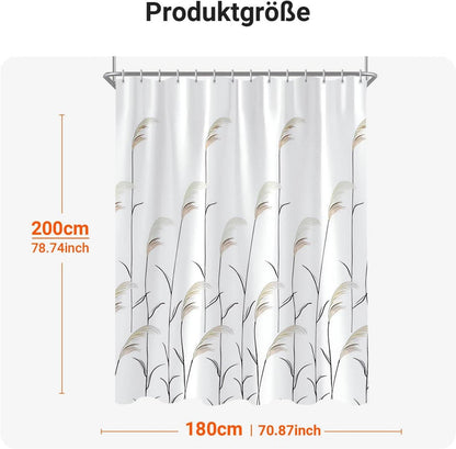 Duschvorhang Weizenohr 180x200cm Antischimmel Polyester mit
