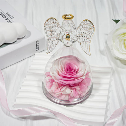 Ewige Rose Engel Figur Geschenkbox - Weihnachten Valentinstag Geburtstagsgeschenk