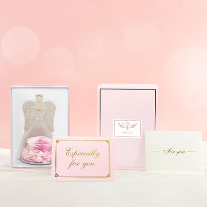 Ewige Rose Engel Figur in Glas, Geschenk für Frauen, Weihnachten made