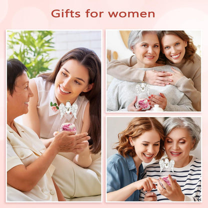 Ewige Rose Engel Figur Geschenkbox - Weihnachten Valentinstag Geburtstagsgeschenk