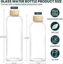 Bugucat Trinkflasche Glas 750ML mit