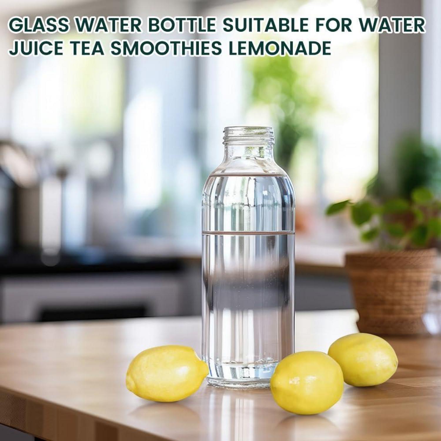 Bugucat Glas Trinkflasche 750ML Borosilikat Schutzhülle Auslaufsicher