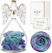 Ewige Rose Engel Glaskuppel Geschenk Muttertag Handgefertigte Blume