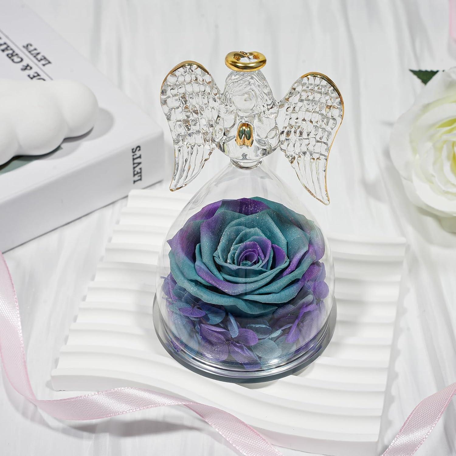 Sunia Ewige Rose Engel Figur Muttertagsgeschenk Rose Geschenk Handgefertigt
