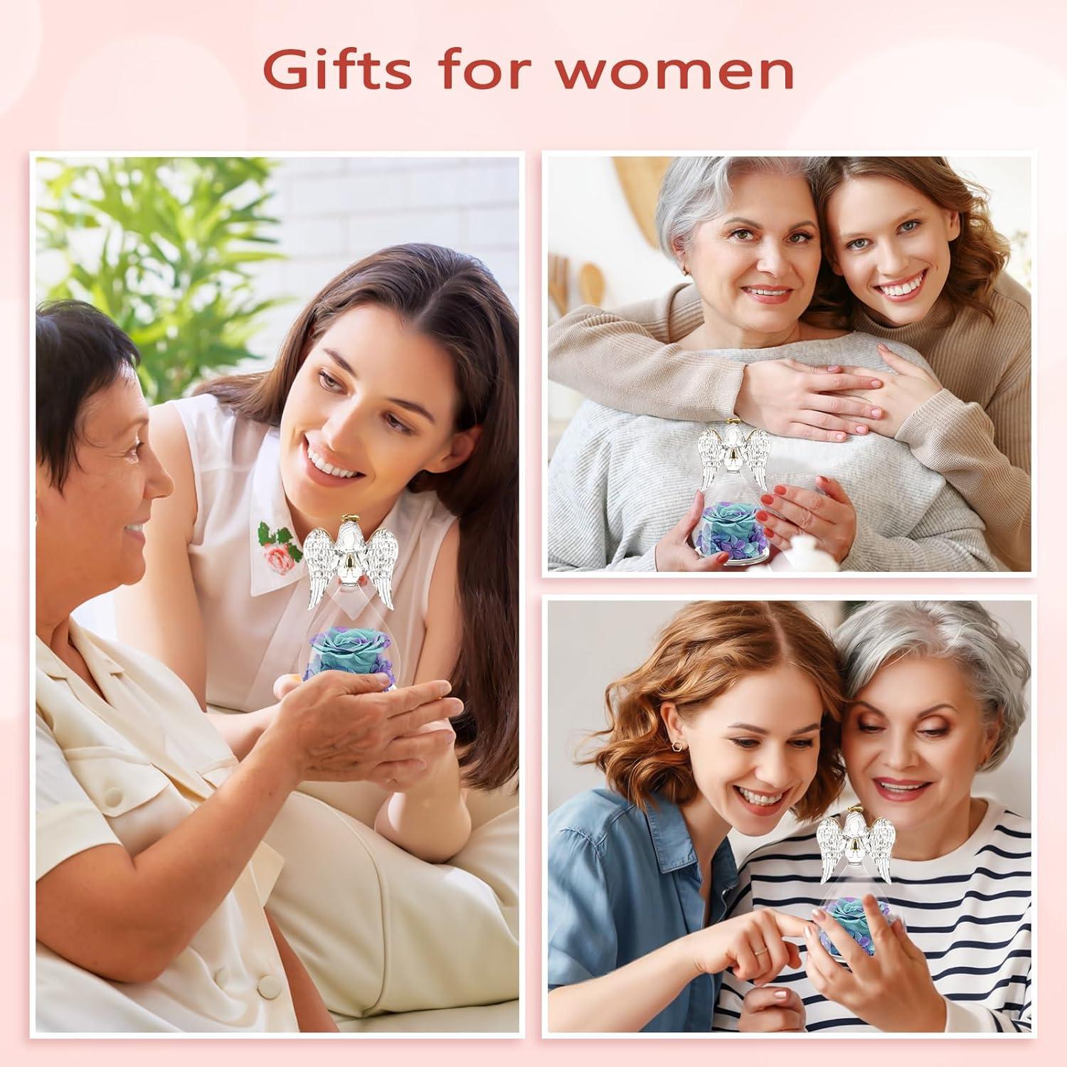 Sunia Ewige Rose Engel Figur Muttertagsgeschenk Rose Geschenk Handgefertigt