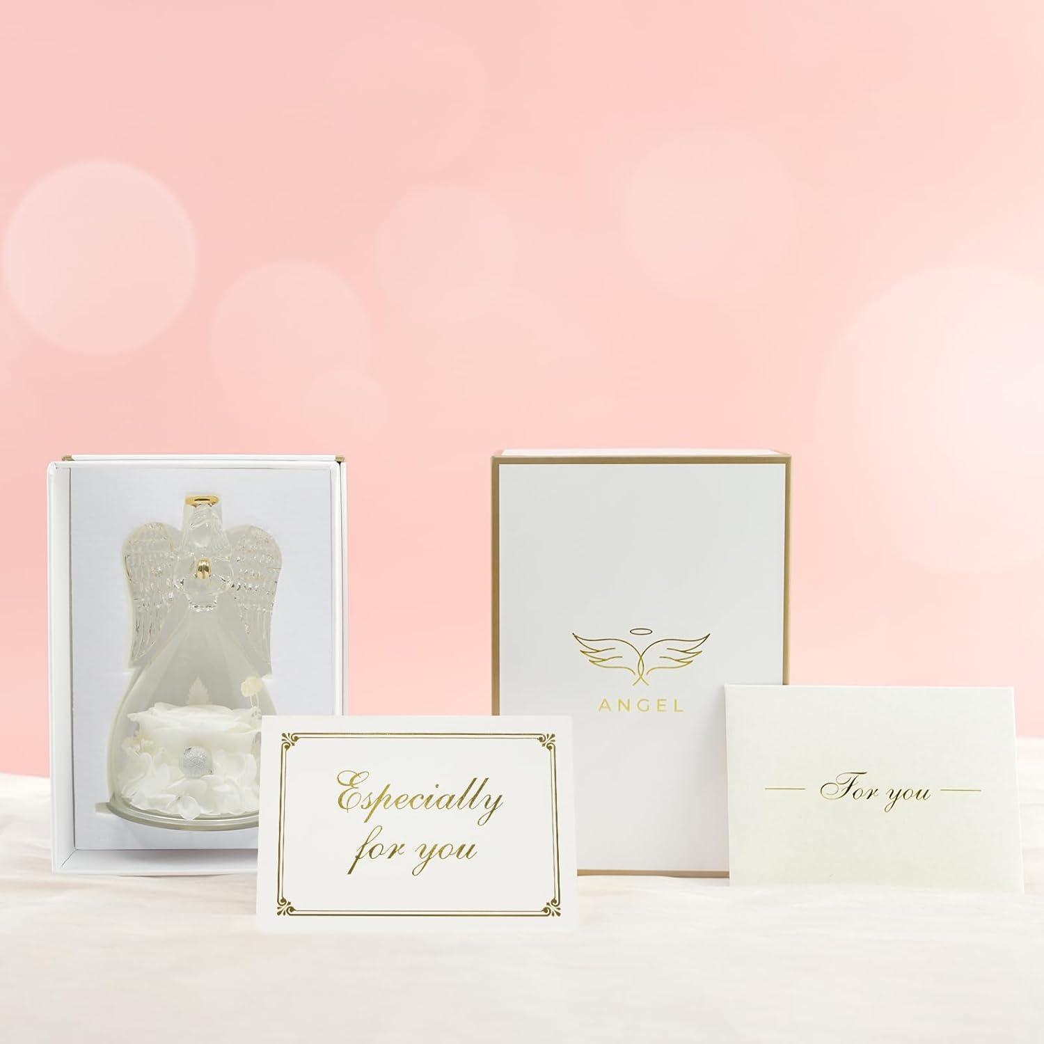 Ewige Rose Engel Figur Geschenk Mama Muttertag Handgefertigte Blume