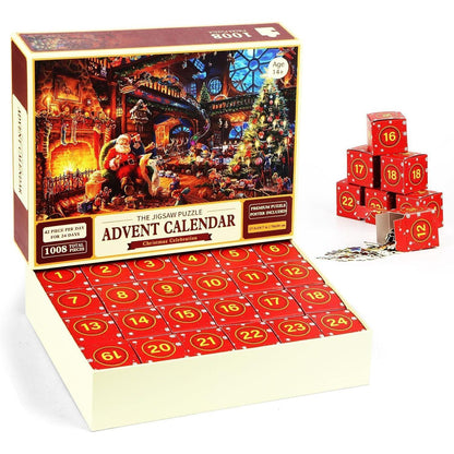 Adventskalender 2024 Weihnachtspuzzle 1008 Teile