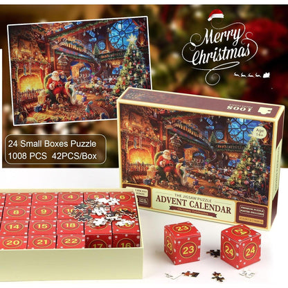 Adventskalender 2024 Weihnachtspuzzle 1008 Teile