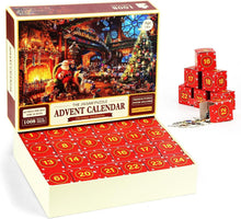 Adventskalender Weihnachtspuzzle 1008 Teile Weihnachtsmann Geschenke