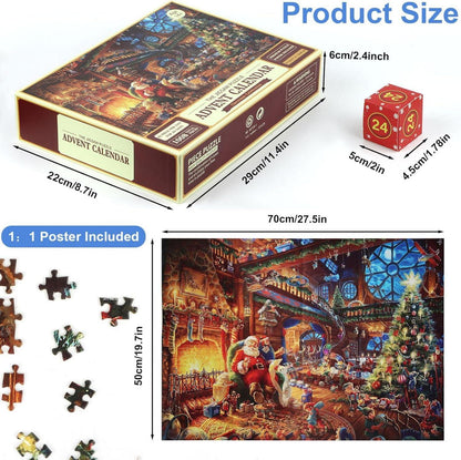 Adventskalender 2024 Weihnachtspuzzle 1008 Teile