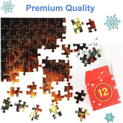 Adventskalender Weihnachtspuzzle 2024 1008 Teile Geschenke Weihnachtsmann