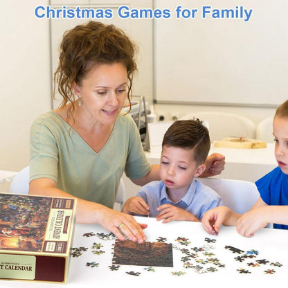 Adventskalender 2024 Weihnachtspuzzle 1008 Teile Weihnachtsmann