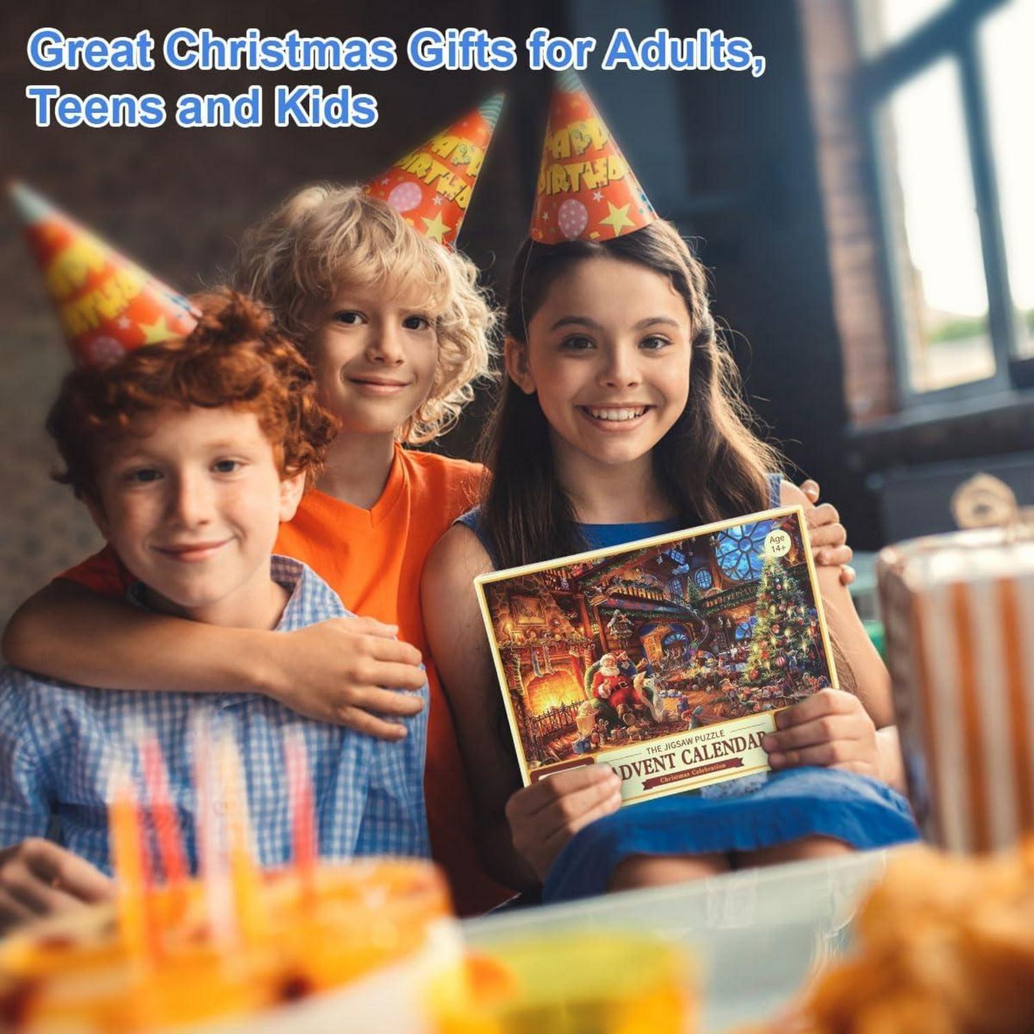 Adventskalender Weihnachtspuzzle 2024 1008 Teile Geschenke Weihnachtsmann