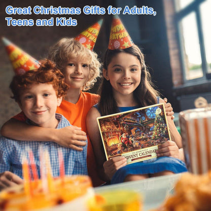 Adventskalender Weihnachtspuzzle 2024 1008 Teile Geschenke Weihnachtsmann