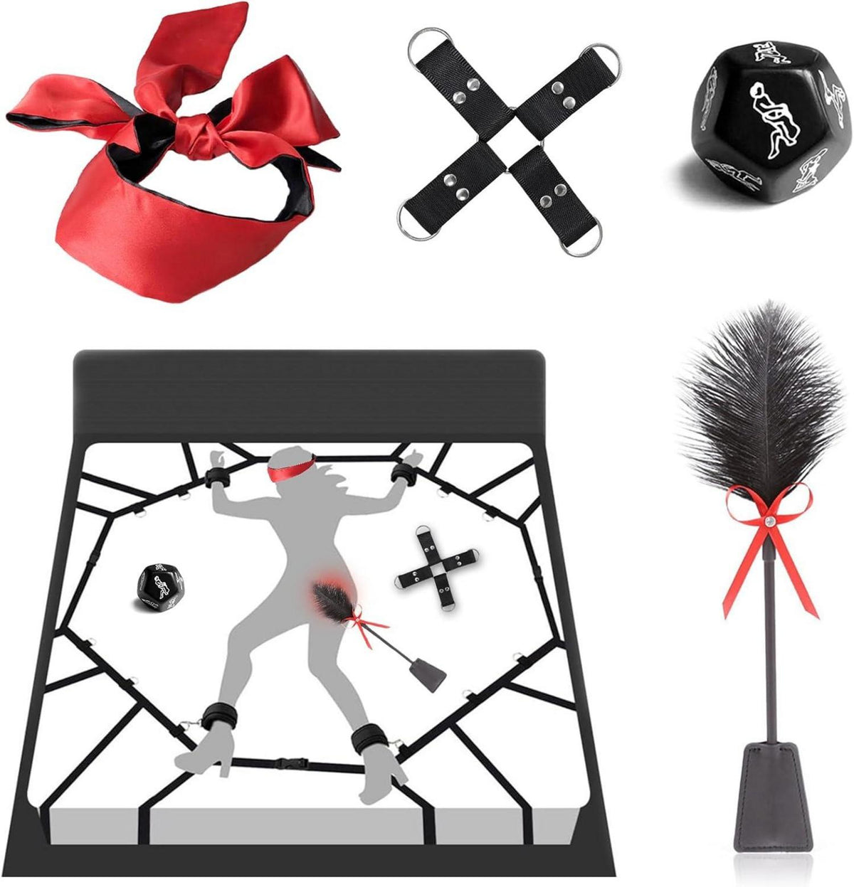 Bondageset Handschellen Fessel Set Sex Spielzeug SM Spiel für Paare