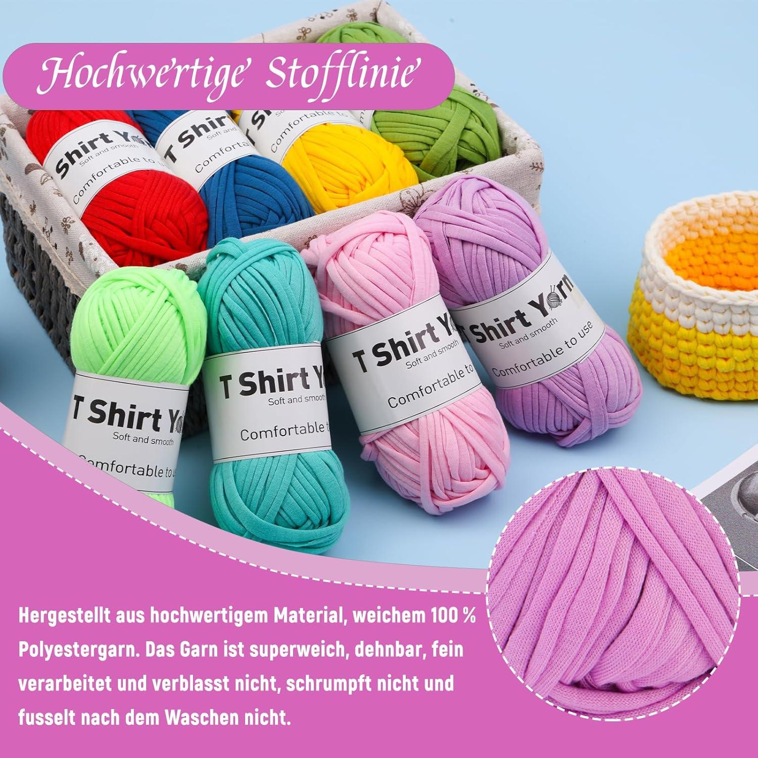 Doxiru 4er-Pack 100 g T-Shirt-Garn-Set in Lila