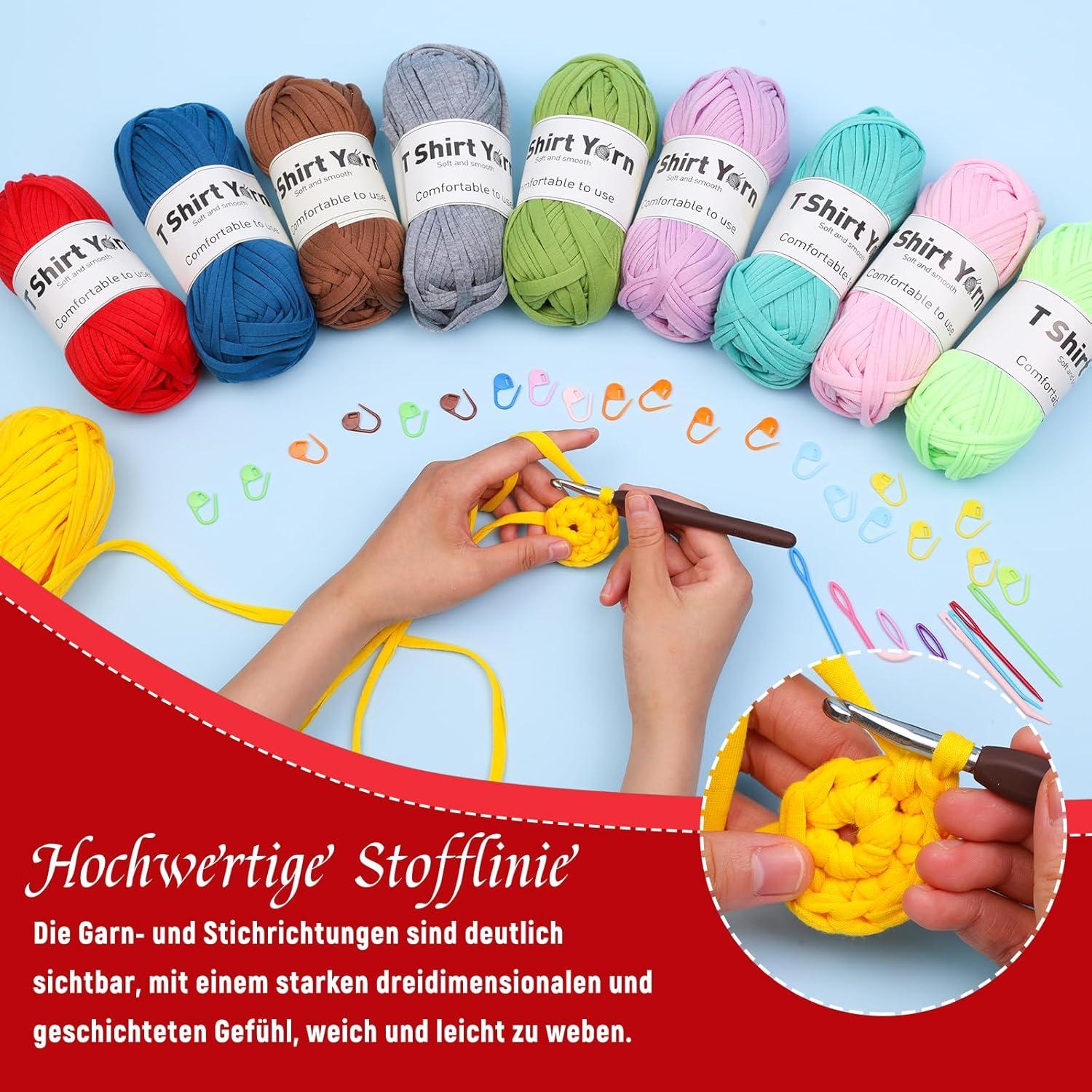 4er-Pack 100g Baumwollgarn Häkelgarn-Set rot