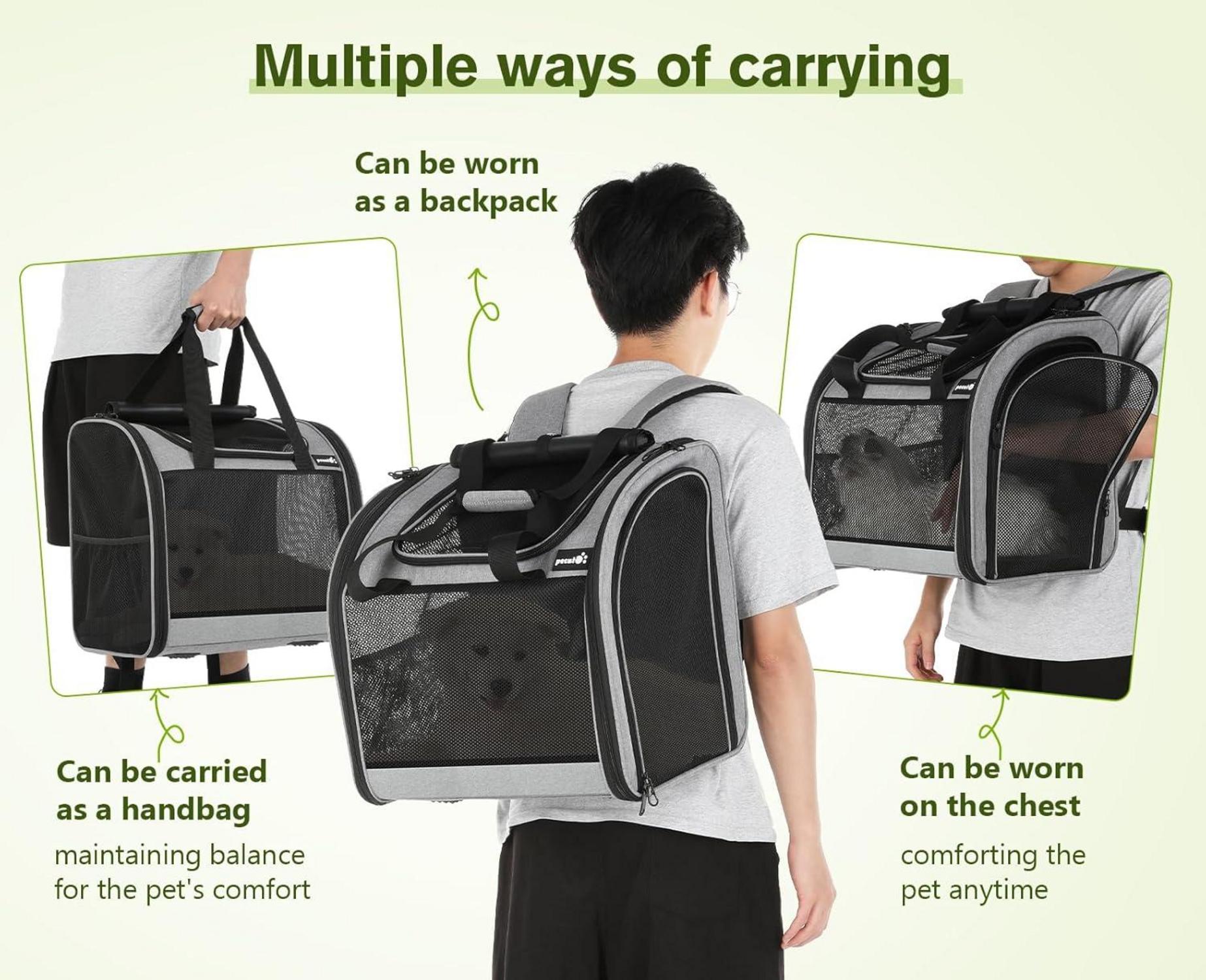 Rucksack für Katzen und Hunde, Katzentrage belüftetes Design, faltbar