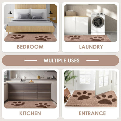 Schmutzfangmatte waschbar 60x90 cm rutschfeste Fußmatte Beige