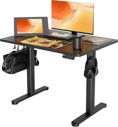 Höhenverstellbarer Schreibtisch Elektrisch 100x60 cm Schwarz