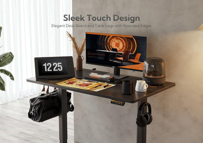 Höhenverstellbarer Schreibtisch Elektrisch 100x60 cm Schwarz