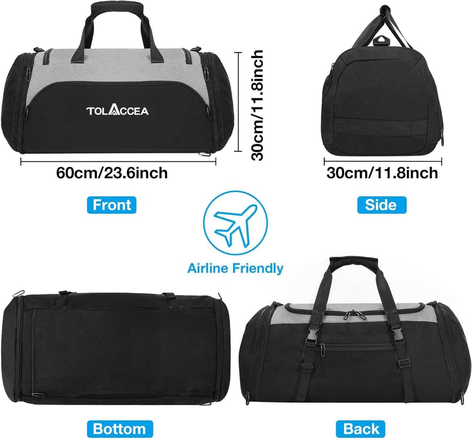 Erweiterbare Sporttasche 54L-72L für Damen Herren, Groß Rucksack mit
