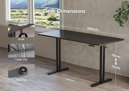 Elektrisch Höhenverstellbarer Schreibtisch 160x60 Standing Desk