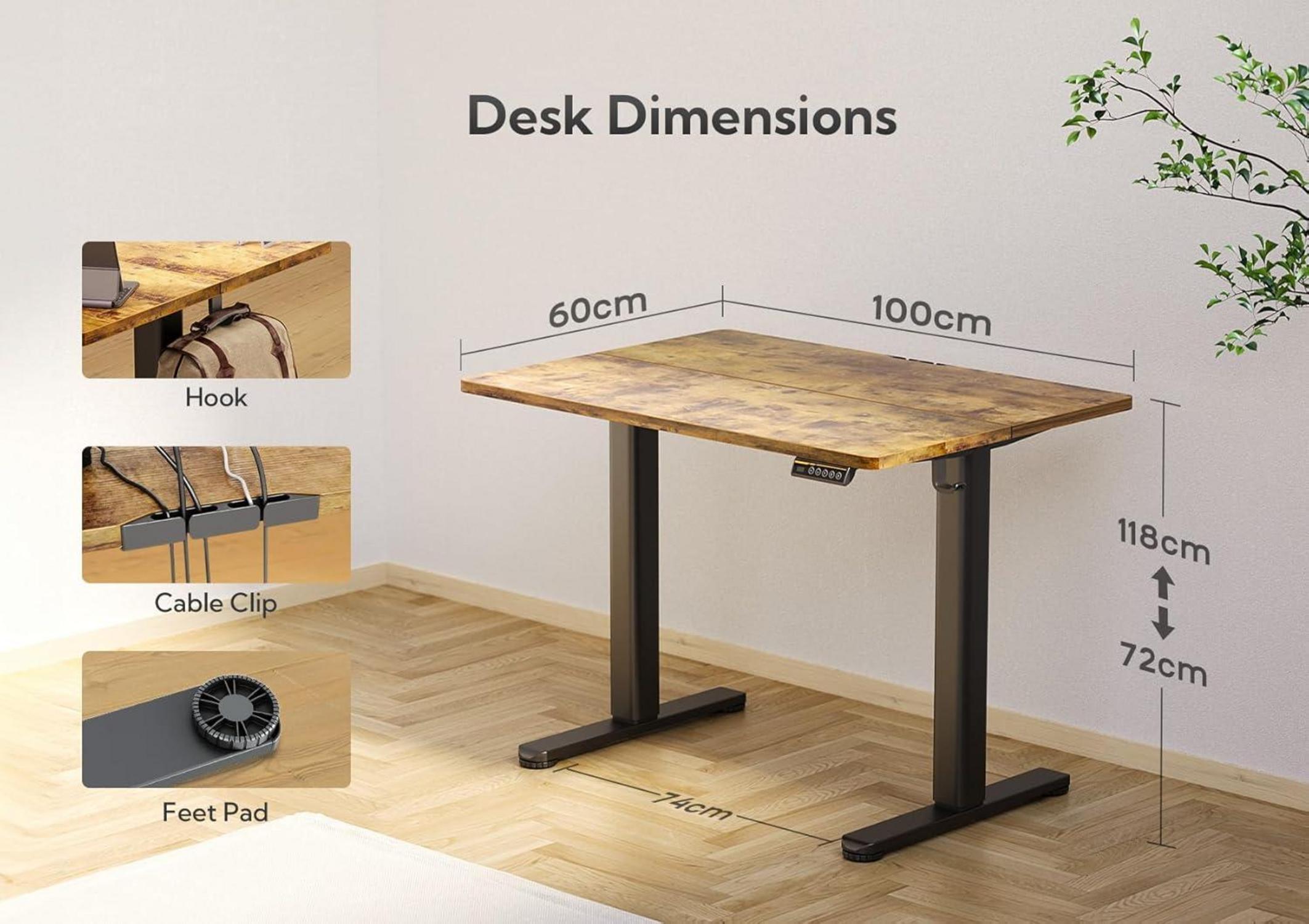 Höhenverstellbarer Schreibtisch Standing Height Adjustable 100x60